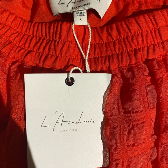 NWT L’Academie Jacques Red Midi Skirt Large L - Picture 4 of 7